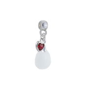 Mini Gota Lapidada con Corazón Rubí