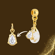 Additional Charm with Gold Leaf and Zirconia Drop