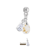 Mini Drop with Gold Leaf and Zirconia Drop