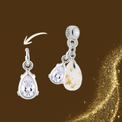 Additional Charm Gold Leaf with Zirconia Drop