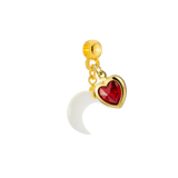 Mini Moon with Ruby Heart