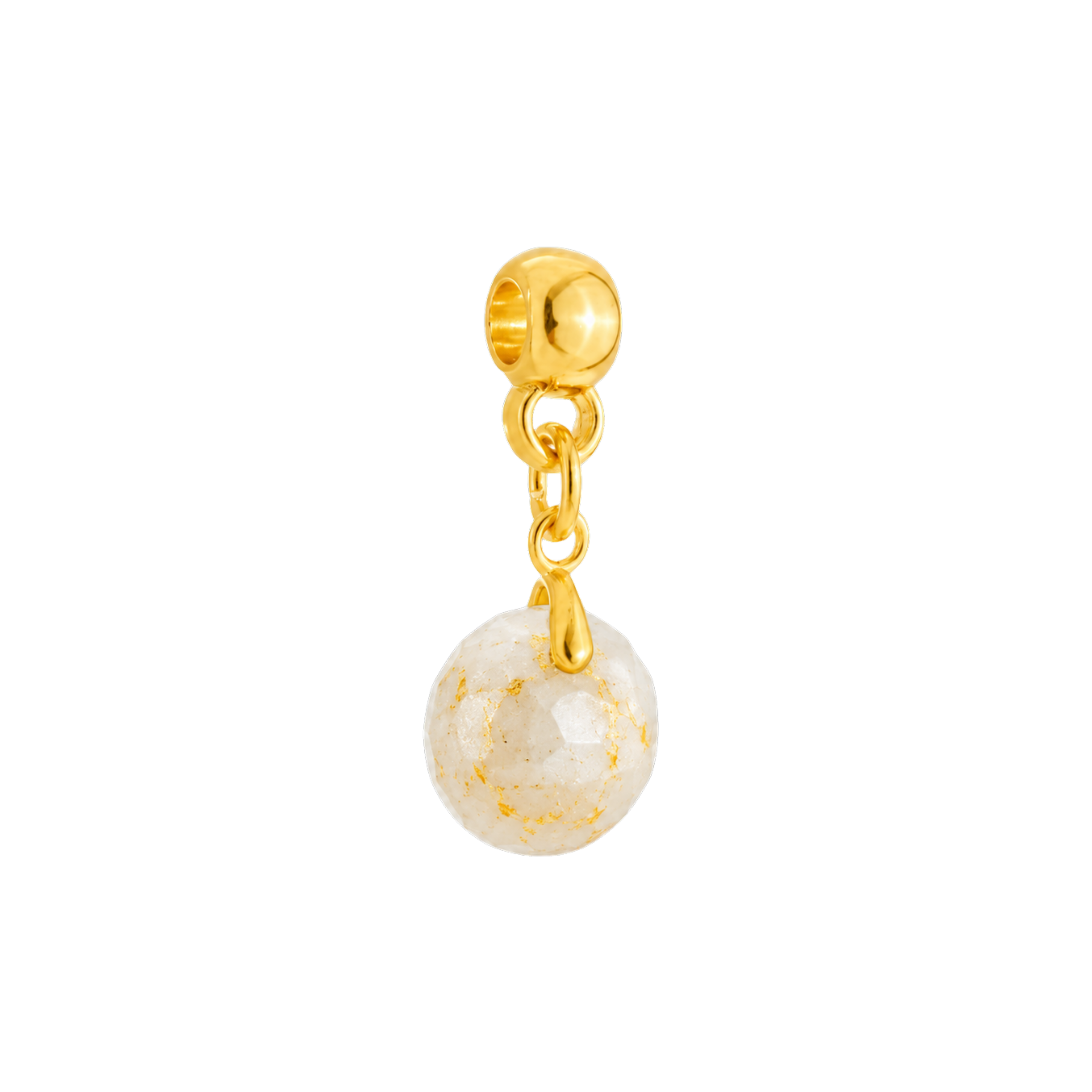Mini Textured Circle with Gold Leaf