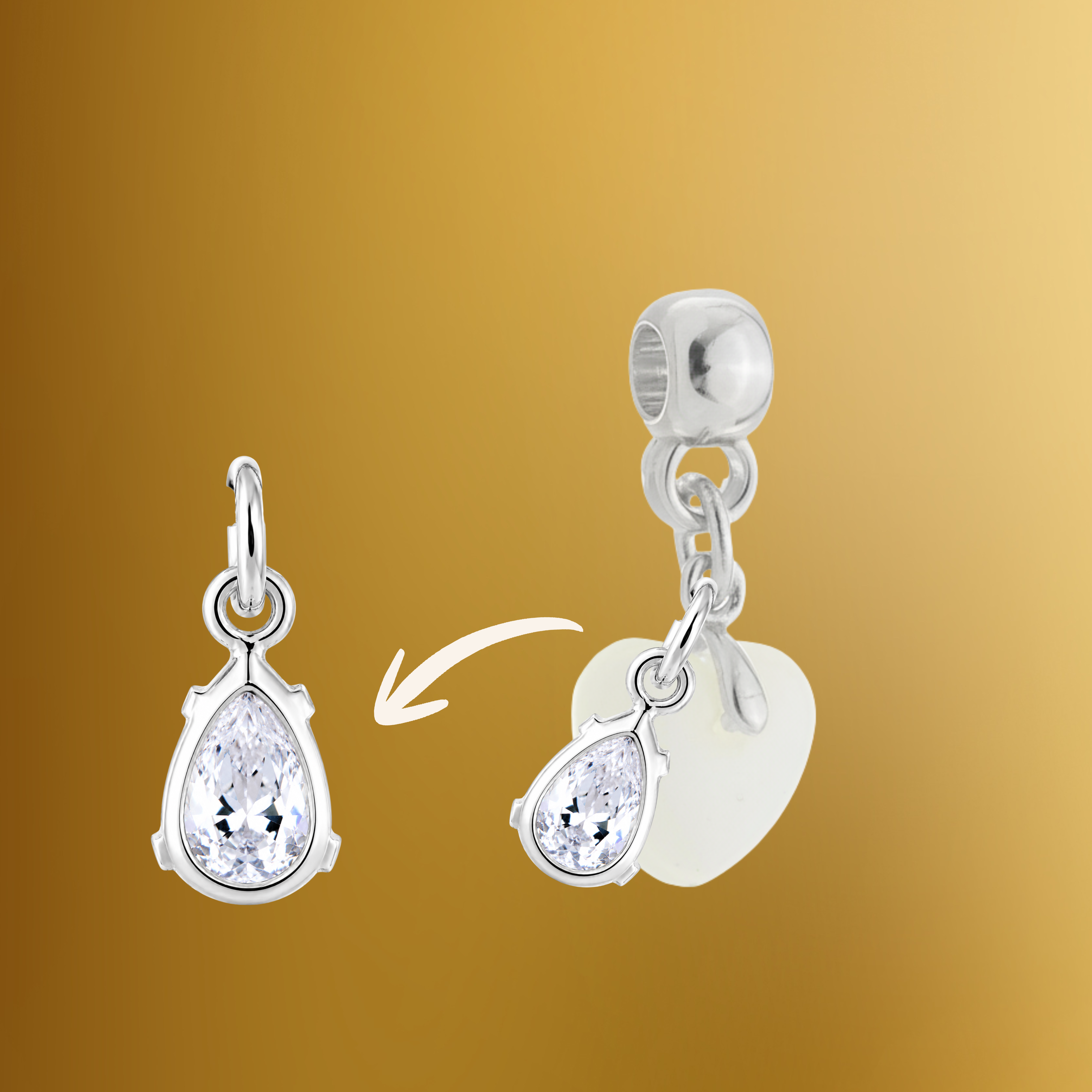 Additional Charm with Zirconia Drop
