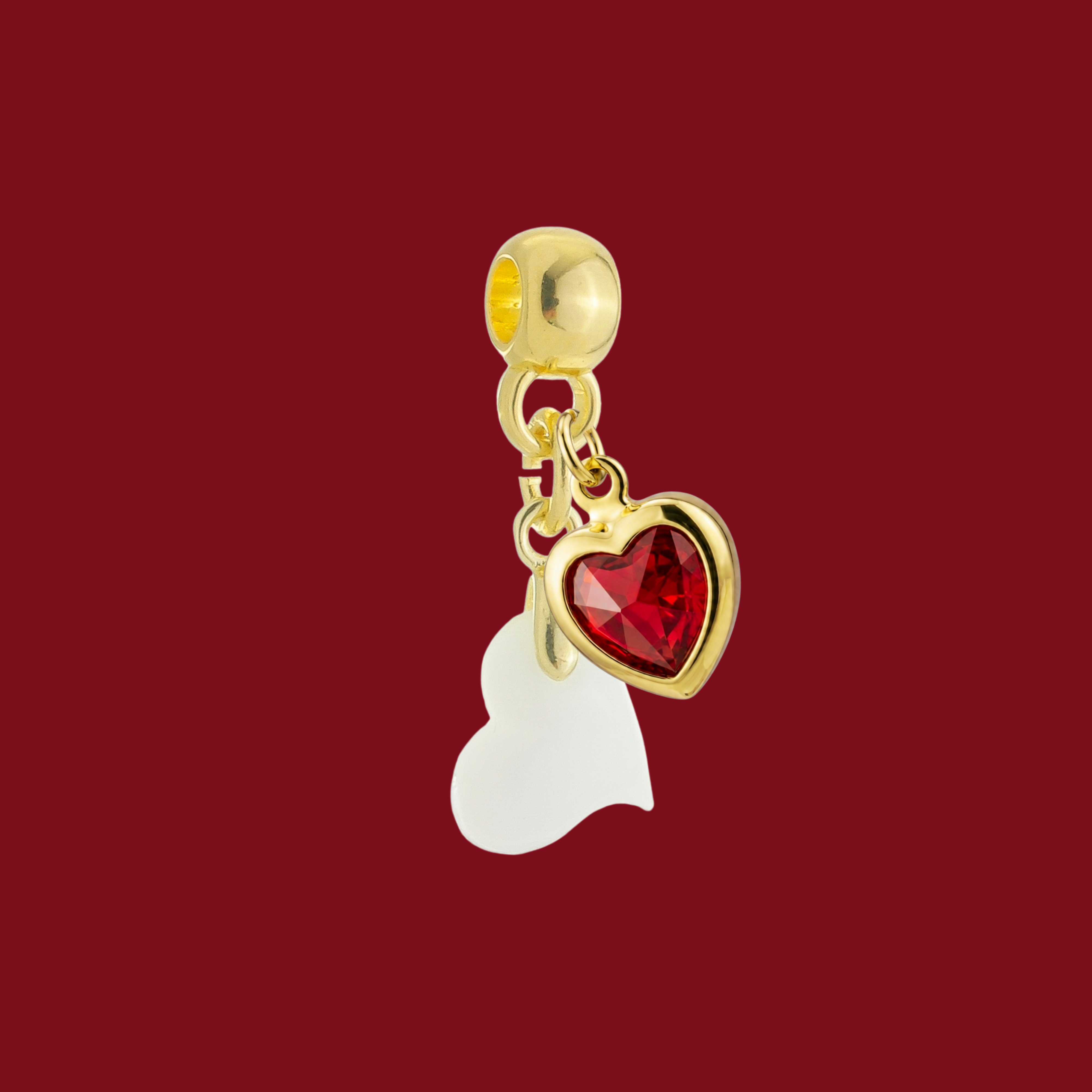 Additional Charm with Ruby Heart