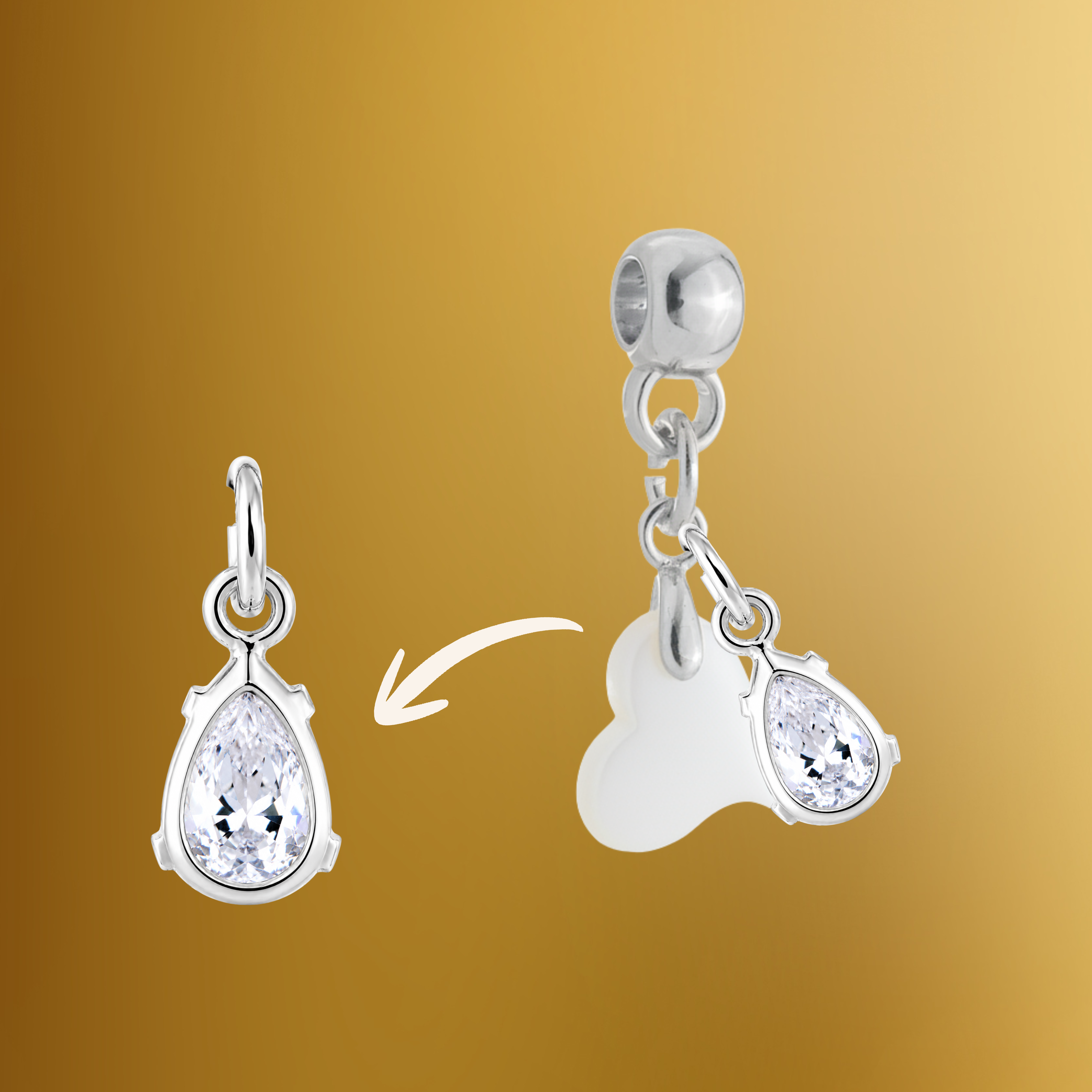 Additional Charm with Zirconia Drop