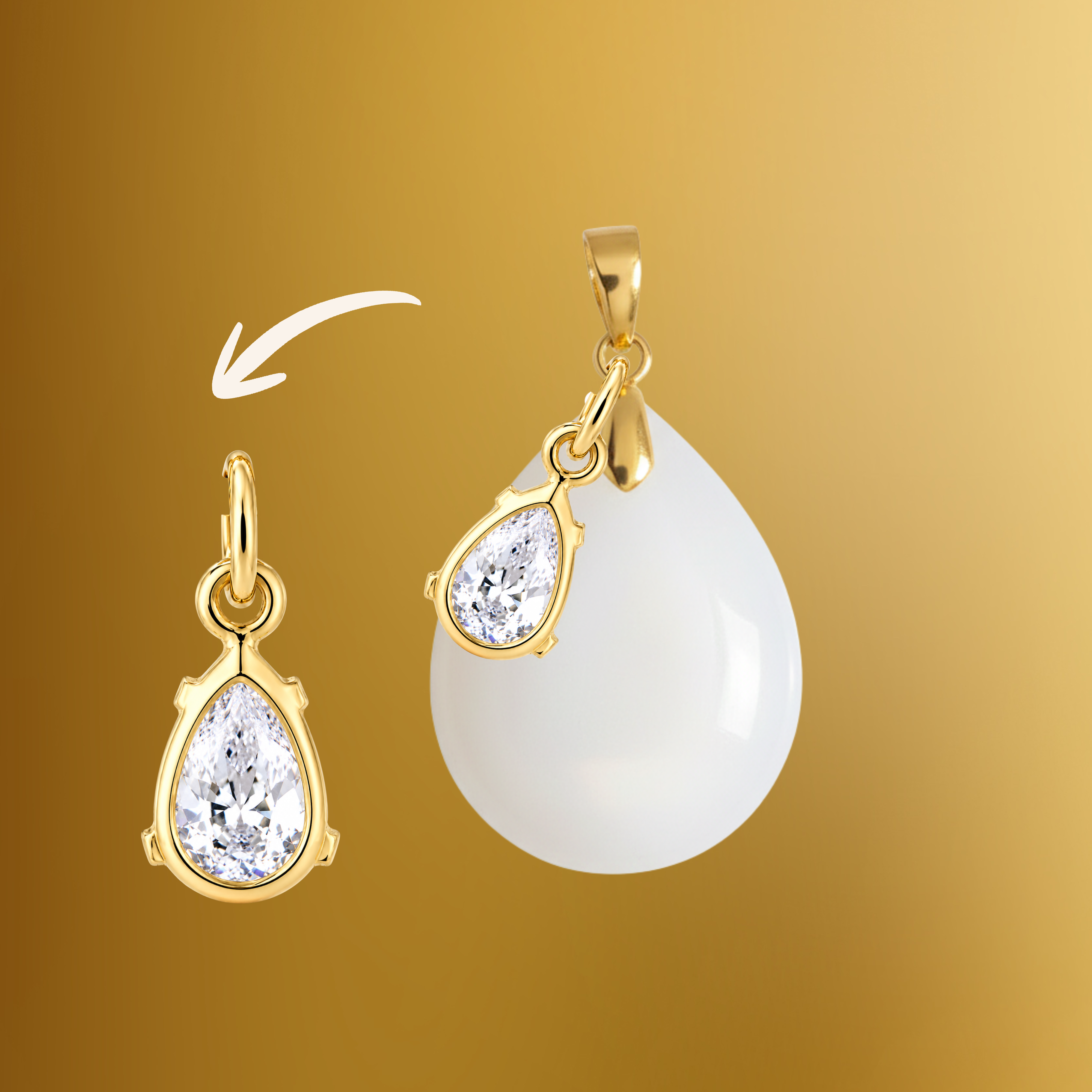 Additional Pendant with Zirconia Drop