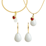 Diamond Drop with Ruby Heart