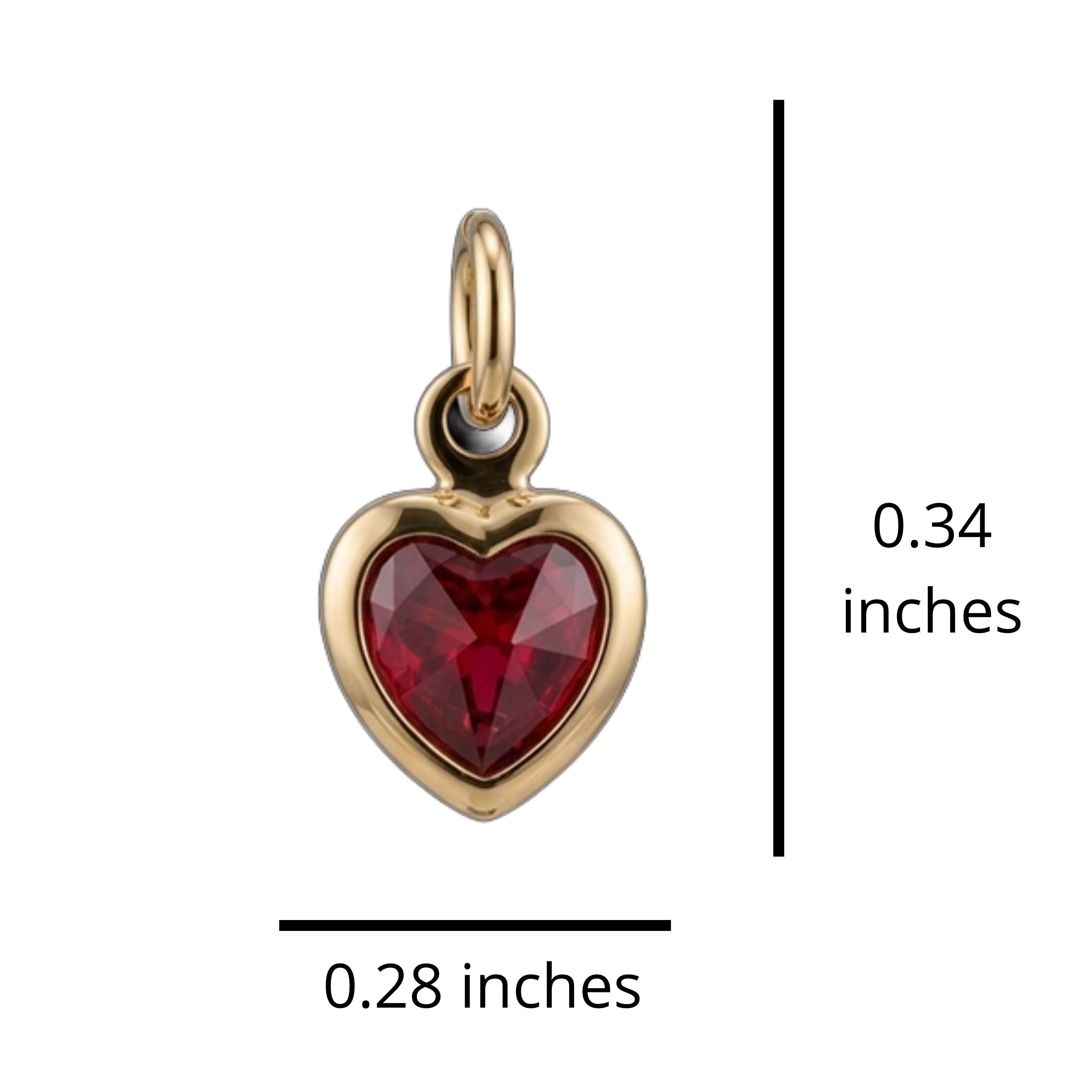 Corazón con Corazón Rubí