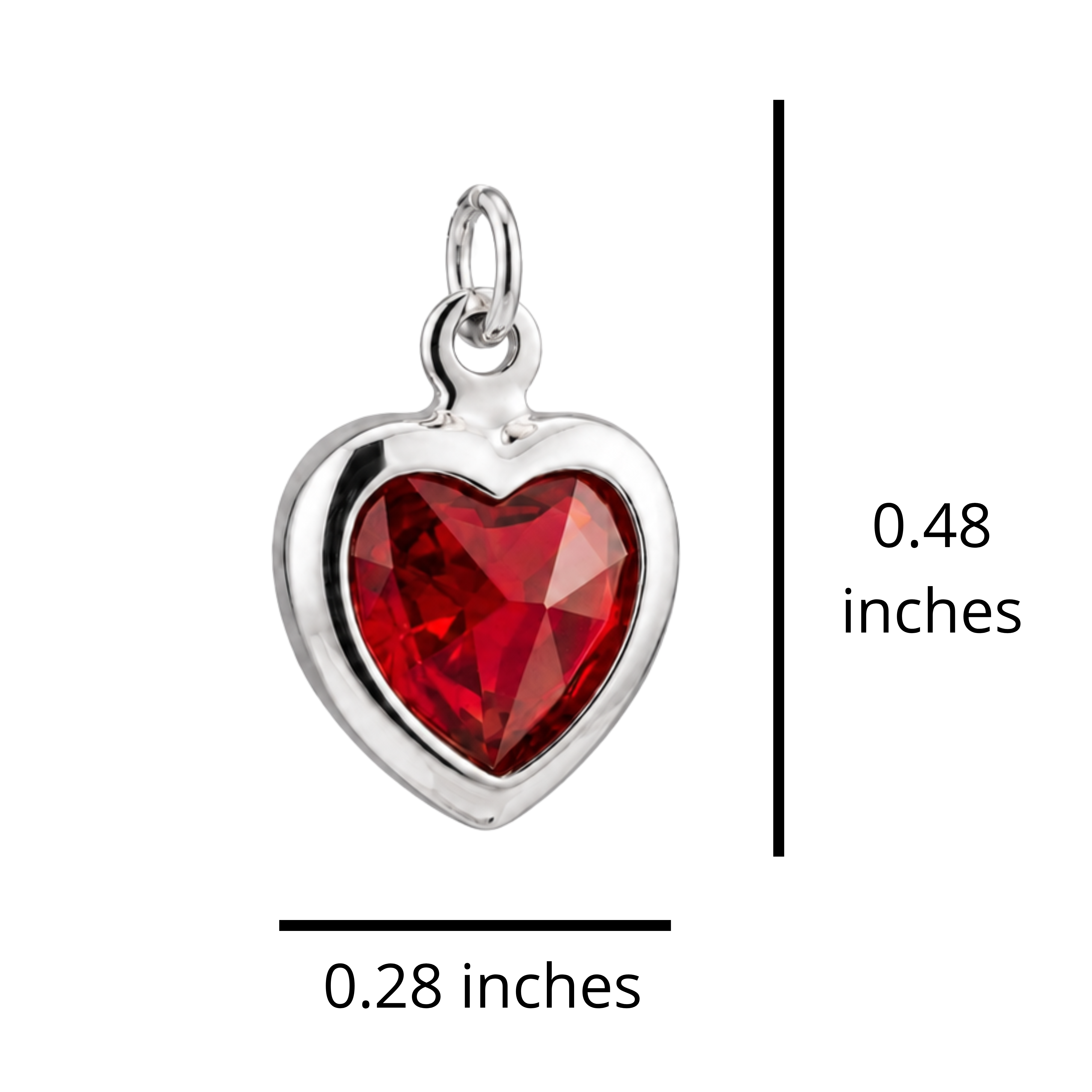 Corazón con Corazón Rubí