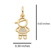 Boy/Girl Pendant in Gold Plated
